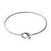 SENFAI Personally Simple Knot Open Bangles Bracelet Tie the Knot Bridesmaid Gift Cuff Bracelet (silver plated)