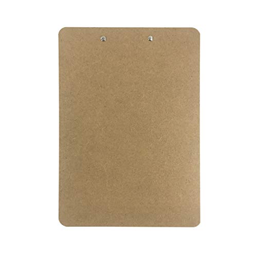 Clipboards - Eco-Friendly Hardboard Clipboard with Low Profile & Standard A4 Letter Size - Multi Pack of 12