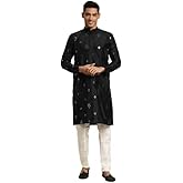 Sojanya (Since 1958 Men'S Silk Blend Mirror Work Indian Traditional Ethnic Dresses Only Long Kurta