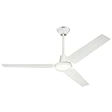 7812700 Industrial 56-Inch Three-Blade Indoor Ceiling Fan, White with White Steel Blades (Tools &amp; Home Improvement)