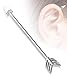 Body Accentz Industrial Bar 316L Surgical Steel Arrow Industrial Barbell 14 Gauge 1 1/2