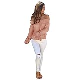 Sunward(TM) Women Off Shoulder Casual Long Sleeve Lace T-Shirt
