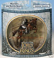 2003 - New Line / Play Along - Lord of the Rings : Armies of Middle Earth - Gondorian Horseman (Rearing Horse) - Warriors & Battle Beasts - Battle Scale Figures - Rare - Out of Production - Limited Edition - Collectible