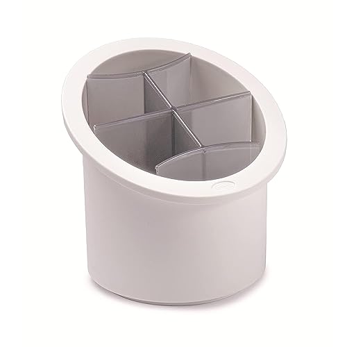 Snips Scolaposate con Separatori | Portaposate | Colore Bianco Grigio | Griglia Removibile | Made in Italy | BPA Free | 17 x 16 x 16.5 cm