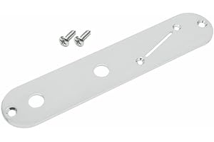 tooloflife Steel Electric Guitar Control Plate, Fits for Fender Telecaster 32mm 1.26in Replacement (Silver)