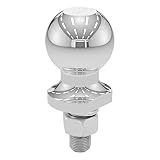 CURT 40098 Chrome ATV Tow Ball, Lawn Tractor Hitch Ball, 2,000 lbs., 2-Inch Diameter Trailer Ball with 5/8-Inch x 1-3/4-Inch Shank