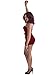 TOB Women's Sexy Deep V-Neck High Waist Belt Club Romper Short Jumpsuit Wine Red