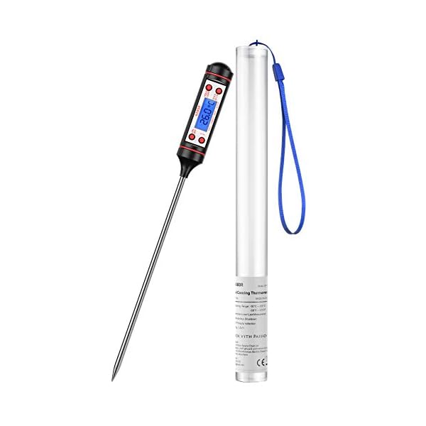 Habor-Meat-Thermometer-Instant-Read-Kitchen-Thermometer-with-59inches-Long-Probe-Backlit-LCD-Screen-Auto-Off-Food-Cooking-Thermometer-for-BBQ-Milk-Water-Oil-Turkey-Jam-Baking-and-Yogurt Habor Meat Thermometer, Instant Read Kitchen Thermometer with 5.9inches Long Probe, Backlit LCD Screen, Auto Off, Food Cooking Thermometer for BBQ, Milk, Water, Oil, Turkey, Jam, Baking and Yogurt