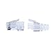 CableCreation RJ45 Connectors, 50-Pack Cat6 Connector, Cat6/Cat5 8P8C Modular Plug Ends with Relief Boots for Solid Wire and Standard Cable, Transparent