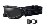 Wiley X Spear Sunglasses, Smoke Grey/Clear, Matte Black