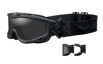 Wiley X Spear Sunglasses, Smoke Grey/Clear, Matte Black