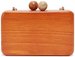 Inge Christopher Women's Ornella Square Wood Clutch, Tan, One Size