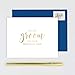 To My Groom on Our Wedding Day Card for Husband, Handmade White Card Stamped with Gold Foil - Calligraphy Design with Navy Blue Envelope …