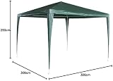 Panana 3x3m Waterproof Gazebo Tent with 3 Zip Up Side Panels Green view 8