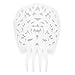 Ole Ole Flamenco Spanish Hair Comb Accessory for Dancers - Ornamental Black Peineta for Girls and Women from Spain - Traditional Spanish Dance (White)