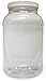 1 Gallon Plastic Jar (4 Pack), Wide Mouth, Clear, with Lined Fresh Seal Lid, Shatter-Proof Container Storage PET 1 BPA Free 4 Quart 128 oz