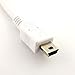 SuperWhole 3.5mm Stereo Plug to Mini USB Male M/M Adapter Converter Audio Cable White 50cm