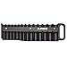 ARES 70219-28-Piece 3/8-Inch Drive Magnetic Socket Holder - Securely Holds 14 Standard and 14 Deep Sockets in Place - Organize Sockets up to 1 Inch or 24mm