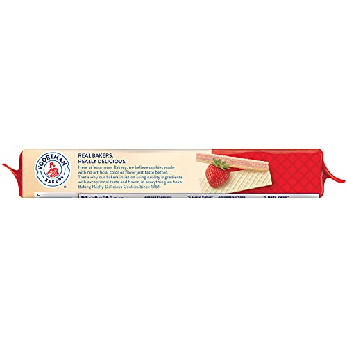 VOORTMAN BAKERY STRAWBERRY WAFERS, 30 COUNT