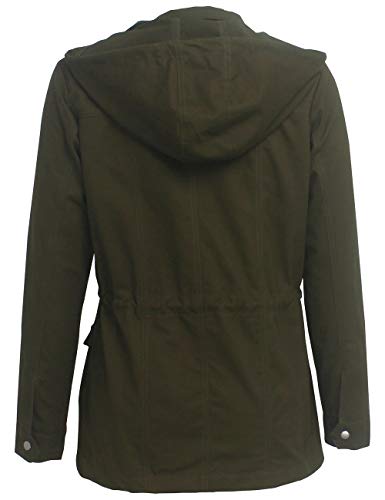 SheKiss Women's Zip Up Safari Military Anorak Jackets Camouflage Lightweight Outwear Coat with Pockets - Thumbnail 6