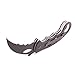 MASALONG Big White Shark Claw Folding Teeth Knife (Black Shark)