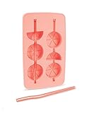 Genuine Fred Mold Ice Tray and Straws, Standard, Pink