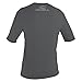 O'Neill Men's Basic Skins UPF 50+ Short Sleeve Sun Shirt, Smoke, Small