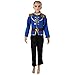 FREE BEAUTY Blue Boys Prince Charming Costume-Kids Halloween Christmas Party Cosplay Prince Costumes with Belt (S)