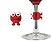 Joie Wine Watchers Cocktail and Wine Glass Charms, Set of 6, Assorted Colors