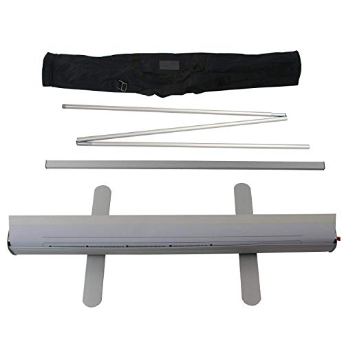 Klvied 33" x 79" Retractable Roll Up Banner Stand, Heavy Duty Aluminum Base, with Portable Carrying Bag for Trade Show Display, Exhibition Promotion