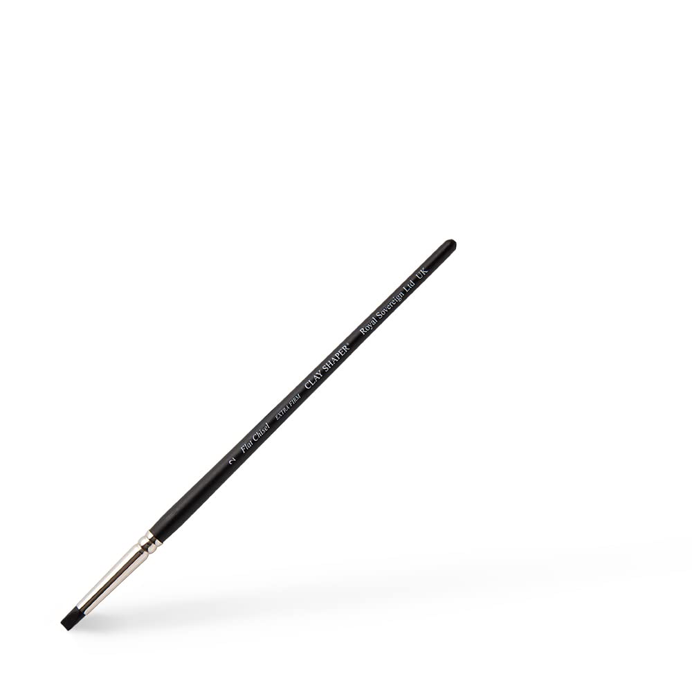 Colour Shaper Flat Chisel 2 Extra Firm Painting Shaper Brush - Black, Large