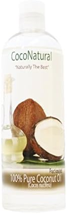 Fractionated Coconut Oil - 100% Natural - Great for Body Hair Skin Cooking and Much More - Provides Many Benefits - Works Like Magic - Great for Essential Oils 4 Oz
