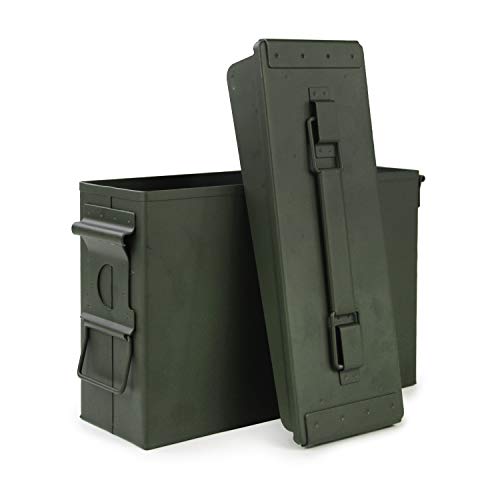 GUGULUZA Metal Ammo Can .30 Cal, Lockable Ammo Storage Case, Military