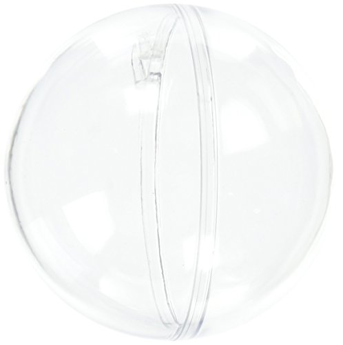 Darice Plastic Fillable Ornament Ball, 60mm, Clear