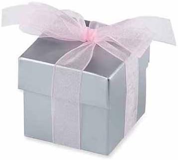 Wedding Favour Boxes - Silver (Pk 10)