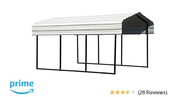 Amazon Com Arrow 10 X 20 X 7 29 Gauge Carport With Galvanized