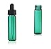 MagnaKoys 2 Dram 1/4 oz Emerald Glass Vials w/ Straight Black Bulb Eye Glass Droppers for Essential Oils & Liquids (pack of 2)