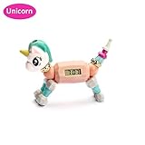 Magic Animal Twisty Bracelet Beads Cute Pets Transformable Collectible Bracelet Children's Pre-Kindergarten Magical Animal Twist Bracelet DIY Toys Set, Birthday for Kids,Girls (Unicorn)