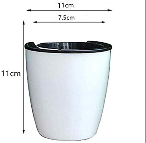 XIZHI 5 pack Lazy flower pots Water hanging plants Pot,Succulent plants and small flower pots Plants Pots Indoor out Wall Hang Flowerpot Window Boxes With 5 hooks White - Image 3