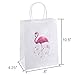 BagDream 25Pcs 16x6x12 Inches Kraft Paper Gift Bags with Handles (Flamingo)