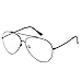 Cyxus Aviator Glasses Stylish Blue Light Blocking Eyeglasses Computer Eyewear Anti Eyestrain Metal Frame Clear Lens Black
