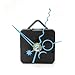 ReFaXi Black Quartz Wall Clock Movement with Blue Hands Mechanism Repair Parts DIY Tool Kit