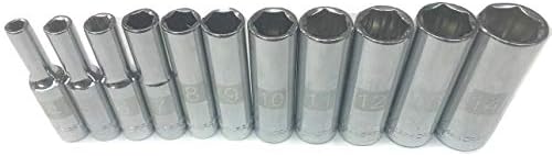 11pc 1/4 Metric Deep 6pt Point Craftsman Laser Etched Sockets Set Tools Drive