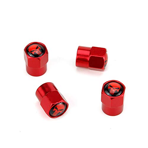 image for TK-KLZ 4Pcs Skull Logo Car Wheel Tires Valve Stem Caps for Jeep Toyota