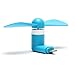 Premium Pocket Size Portable Cooling Fan For Apple 8 Pin Lighting Devices - Suitable For iPhone 5, 5s, 6, 6s, 6s+, iPod Touch and iPad (Blue)