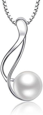OneSight Freshwater Pearl Twist Pendant Necklace Jewelry 925 Sterling Silver Gift for Women