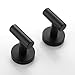 Hoooh Matte Black Towel Hook, SUS 304 Stainless Steel Coat/Robe Clothes Hook for Bath Kitchen Garage Wall Mounted (2 Pack), B100-BK-P2