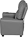 Relaxzen USB Charging Contemporary Kids Recliner with Cupholder, Gray