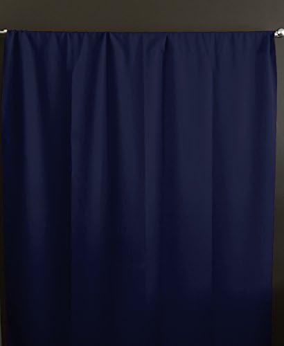 Zen Creative Designs Solid Poplin Curtain Backdrop Panel / Home Window Decor / Photo Studio Backdrop Panel 9ft long by 5ft wide (Navy Blue)