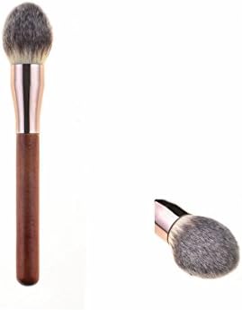 Vaneila Large Fluffy Flame Top Tapered Face Powder Blush Blending Contouring Highlighting Rose Gold Makeup Brush
